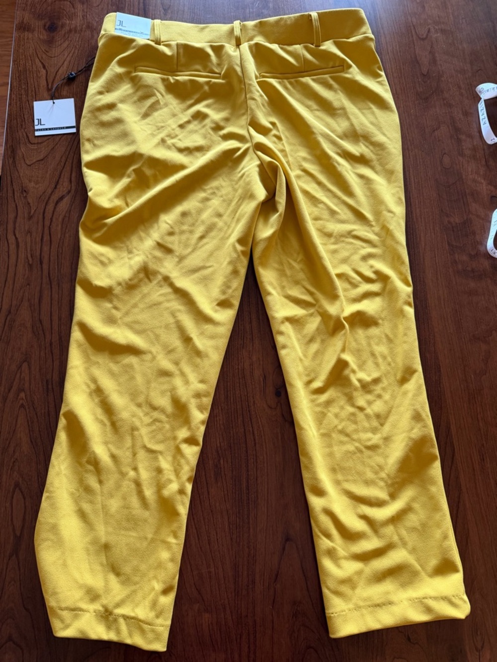 Jules & Leopold Golden Yellow Ankle Pants NWT L - Picture 7 of 8